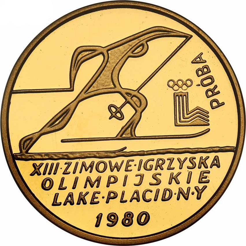 PRÓBA złoto 2000 złotych 1980 XIII Zimowe Igrzyska Olimpijskie Lake Placid
